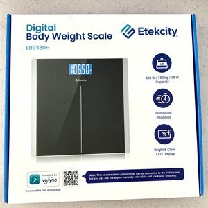 Etekcity Digital Body Weight Scale - 400lb Capacity - Black